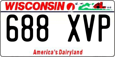 WI license plate 688XVP