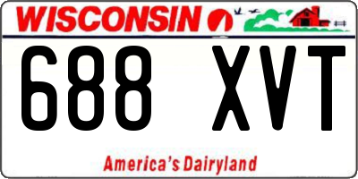 WI license plate 688XVT