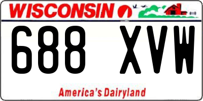 WI license plate 688XVW