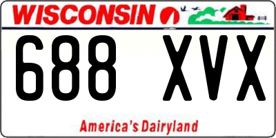 WI license plate 688XVX