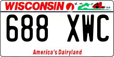 WI license plate 688XWC