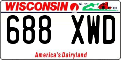 WI license plate 688XWD