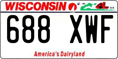 WI license plate 688XWF