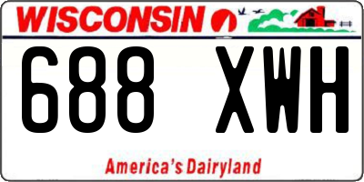 WI license plate 688XWH