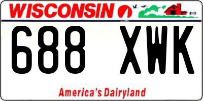 WI license plate 688XWK