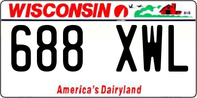 WI license plate 688XWL