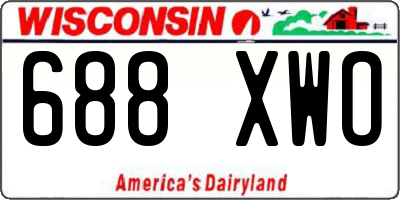 WI license plate 688XWO