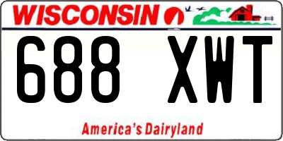 WI license plate 688XWT
