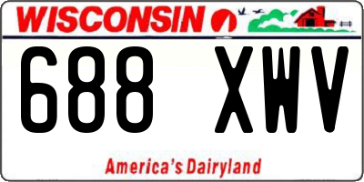 WI license plate 688XWV