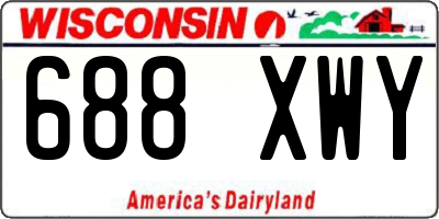 WI license plate 688XWY