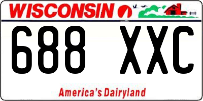 WI license plate 688XXC