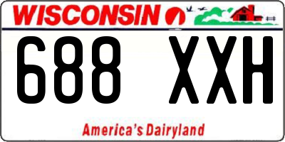 WI license plate 688XXH