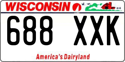 WI license plate 688XXK