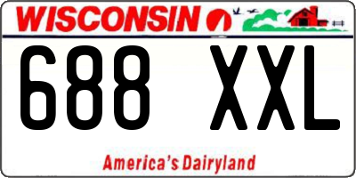 WI license plate 688XXL
