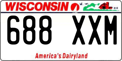 WI license plate 688XXM