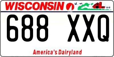 WI license plate 688XXQ