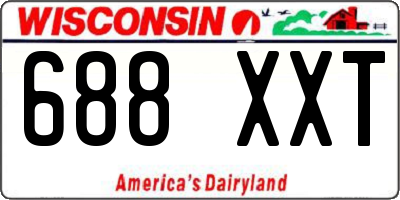 WI license plate 688XXT