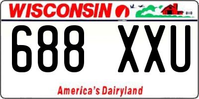 WI license plate 688XXU
