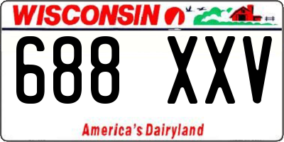 WI license plate 688XXV