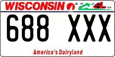 WI license plate 688XXX