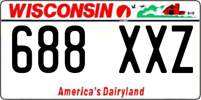 WI license plate 688XXZ