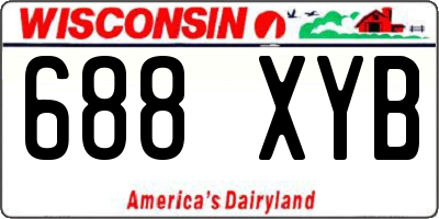WI license plate 688XYB