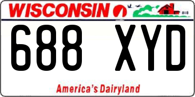 WI license plate 688XYD