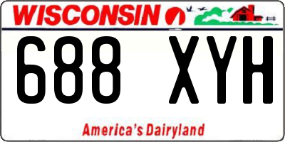 WI license plate 688XYH