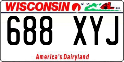 WI license plate 688XYJ