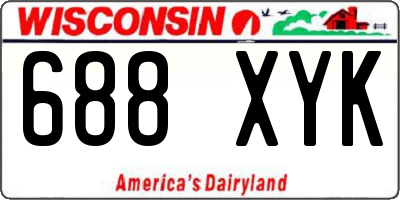 WI license plate 688XYK