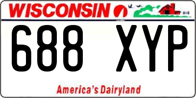 WI license plate 688XYP