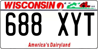 WI license plate 688XYT