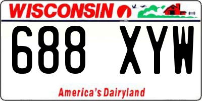 WI license plate 688XYW