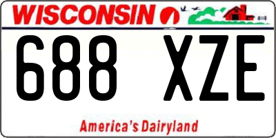 WI license plate 688XZE