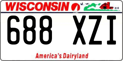 WI license plate 688XZI