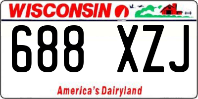 WI license plate 688XZJ