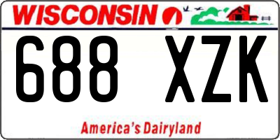 WI license plate 688XZK