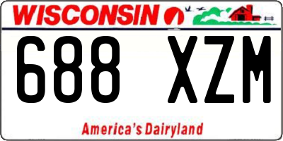 WI license plate 688XZM