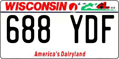 WI license plate 688YDF