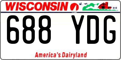 WI license plate 688YDG