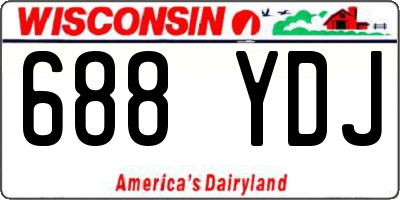 WI license plate 688YDJ