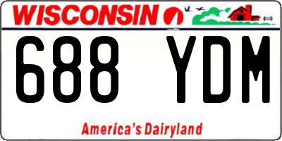 WI license plate 688YDM
