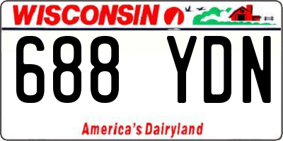 WI license plate 688YDN