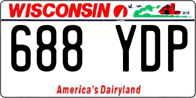 WI license plate 688YDP