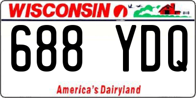 WI license plate 688YDQ