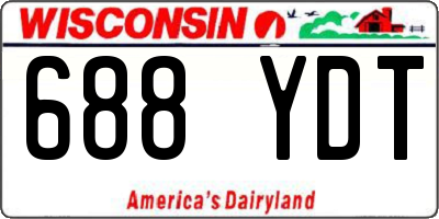 WI license plate 688YDT