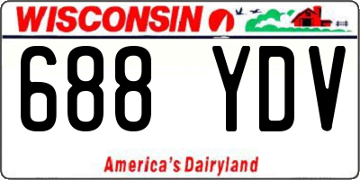 WI license plate 688YDV