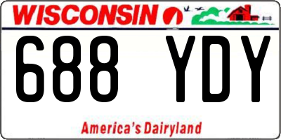 WI license plate 688YDY
