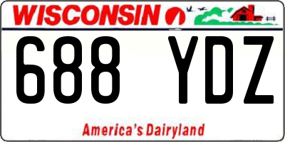 WI license plate 688YDZ