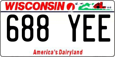WI license plate 688YEE